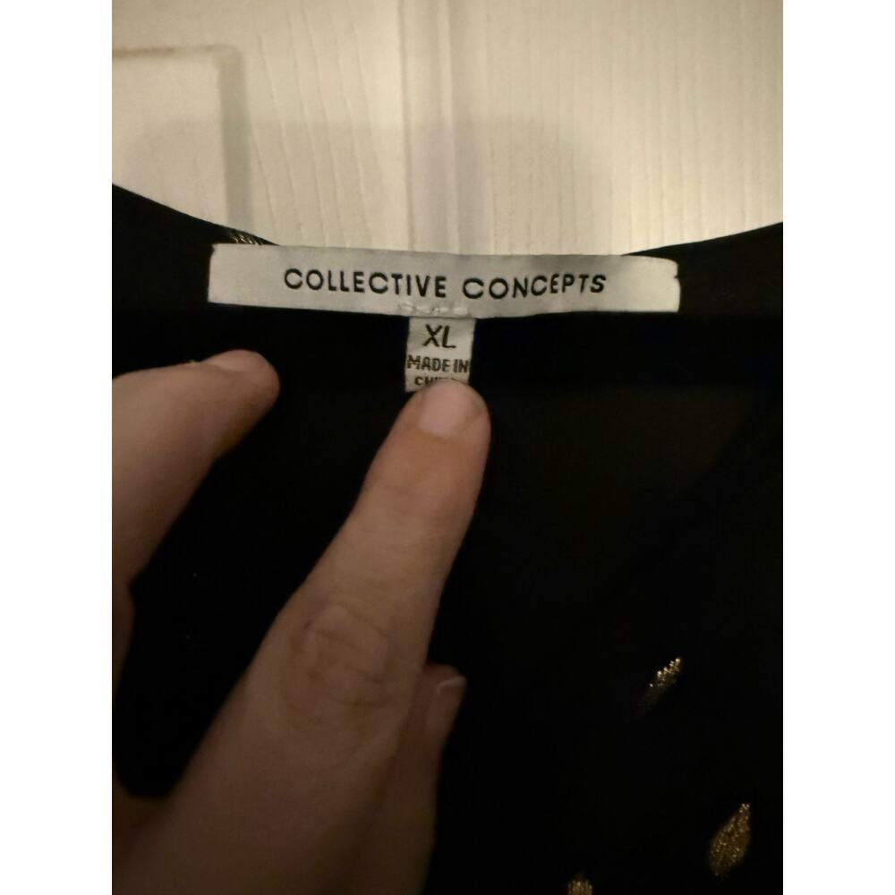 Black Top By Collective Concepts Size XLarge - Picture 3 of 6